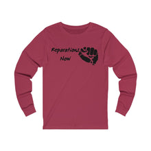 Load image into Gallery viewer, Women's Reparations Long Sleeve Tee Black Print