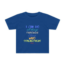 Load image into Gallery viewer, Toddler Strength Tee Blue Multi Print