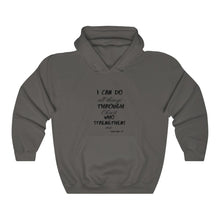 Load image into Gallery viewer, Unisex Strength Hooded Sweatshirt black print