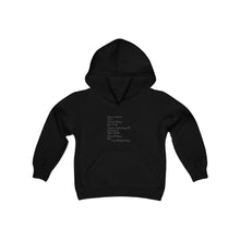 Load image into Gallery viewer, Youth Heavy Blend Hooded Black History Sweatshirt