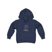 Load image into Gallery viewer, Youth Strength Hooded Sweatshirt Pink Print