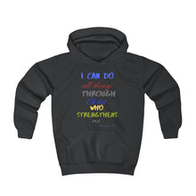 Load image into Gallery viewer, Strength Kids Hoodie Blue multicolor