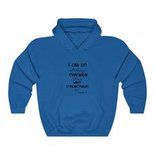 Load image into Gallery viewer, Unisex Strength Hooded Sweatshirt black print