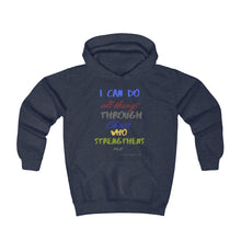 Load image into Gallery viewer, Strength Kids Hoodie Blue multicolor