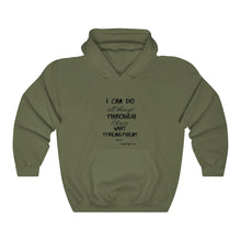 Load image into Gallery viewer, Unisex Strength Hooded Sweatshirt black print
