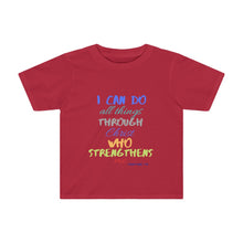 Load image into Gallery viewer, Toddler Strength Tee Blue Multi Print