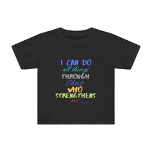 Load image into Gallery viewer, Toddler Strength Tee Blue Multi Print