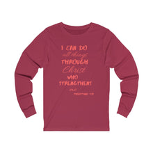 Load image into Gallery viewer, Women's Long Sleeve Strength Tee Red Print