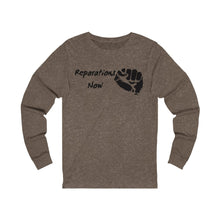 Load image into Gallery viewer, Women's Reparations Long Sleeve Tee Black Print