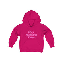 Load image into Gallery viewer, Youth Princesses Matter Hooded Sweatshirt Pink Print