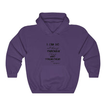 Load image into Gallery viewer, Unisex Strength Hooded Sweatshirt black print