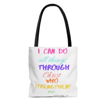 Load image into Gallery viewer, Strength Tote Pink rainbow