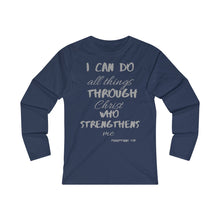 Load image into Gallery viewer, Women's Strength Long Sleeve Tee Grey Print