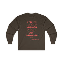 Load image into Gallery viewer, Men's Long Sleeve Strength Tee Red Print