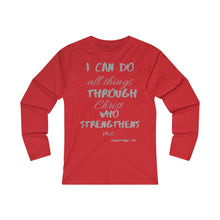 Load image into Gallery viewer, Women's Strength Long Sleeve Tee Grey Print