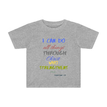 Load image into Gallery viewer, Toddler Strength Tee Blue Multi Print