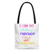 Load image into Gallery viewer, Strength Tote Pink rainbow