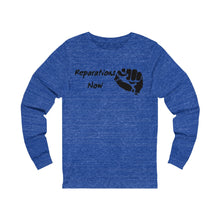 Load image into Gallery viewer, Women's Reparations Long Sleeve Tee Black Print