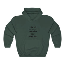 Load image into Gallery viewer, Unisex Strength Hooded Sweatshirt black print