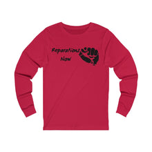 Load image into Gallery viewer, Women's Reparations Long Sleeve Tee Black Print