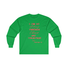 Load image into Gallery viewer, Men's Long Sleeve Strength Tee Red Print