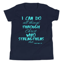 Load image into Gallery viewer, Youth Short Sleeve T-Shirt blue print