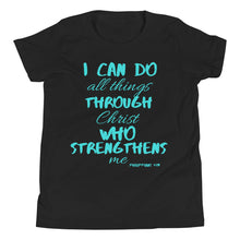 Load image into Gallery viewer, Youth Short Sleeve T-Shirt blue print