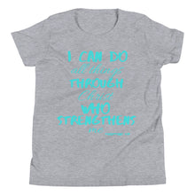 Load image into Gallery viewer, Youth Short Sleeve T-Shirt blue print