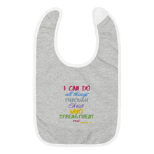 Load image into Gallery viewer, Pink Embroidered Baby Bib