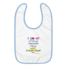 Load image into Gallery viewer, Pink Embroidered Baby Bib