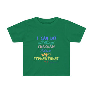 Toddler Strength Tee Blue Multi Print