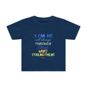 Toddler Strength Tee Blue Multi Print