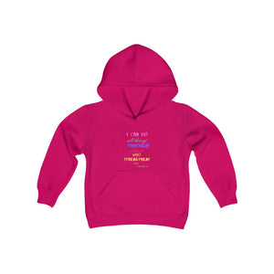 Youth Strength Hooded Sweatshirt Pink Print