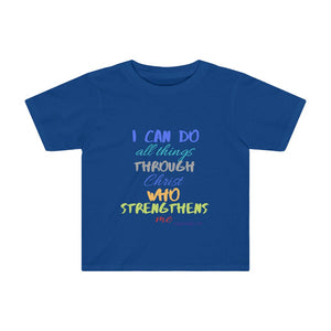 Toddler Strength Tee Blue Multi Print