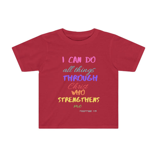 Toddler Strength Tee Pink Multi Print