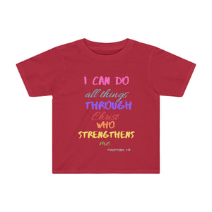 Toddler Strength Tee Pink Multi Print
