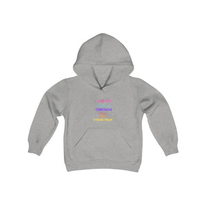 Youth Strength Hooded Sweatshirt Pink Print