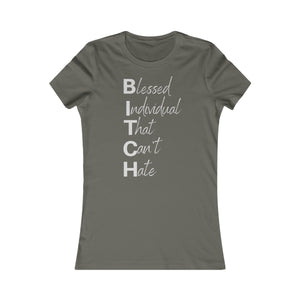 Women's Anti Hate Tee Grey Print