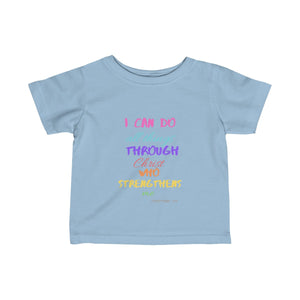 Infant Strength Tee Pink Multi Print