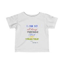 Load image into Gallery viewer, Infant Strength Tee Blue Multi Print