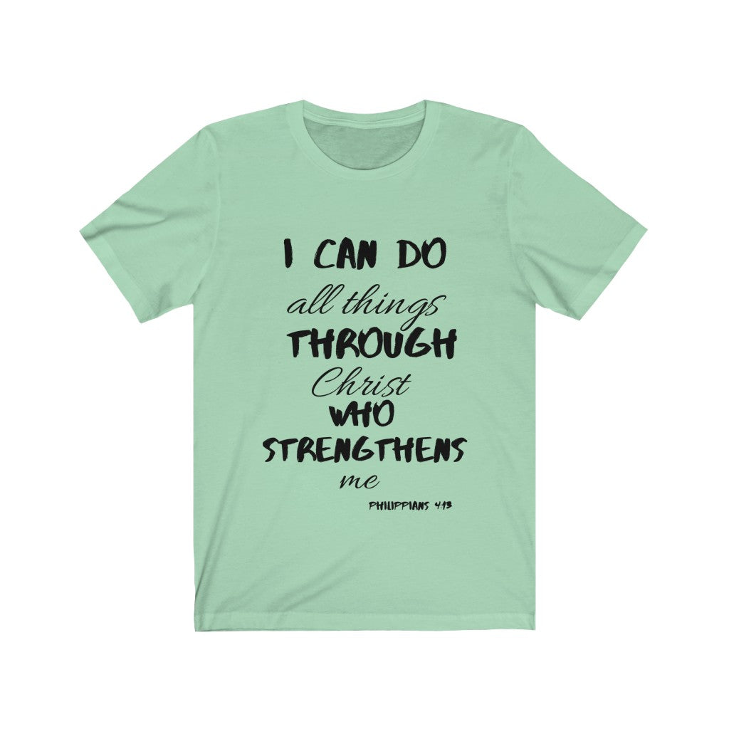 Lady's Strength Short Sleeve Tee Black Print