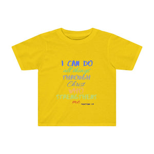 Toddler Strength Tee Blue Multi Print