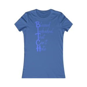 Women's Anti hate Tee Blue Print