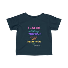 Load image into Gallery viewer, Infant Strength Tee Pink Multi Print