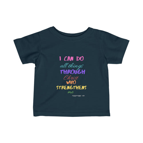 Infant Strength Tee Pink Multi Print