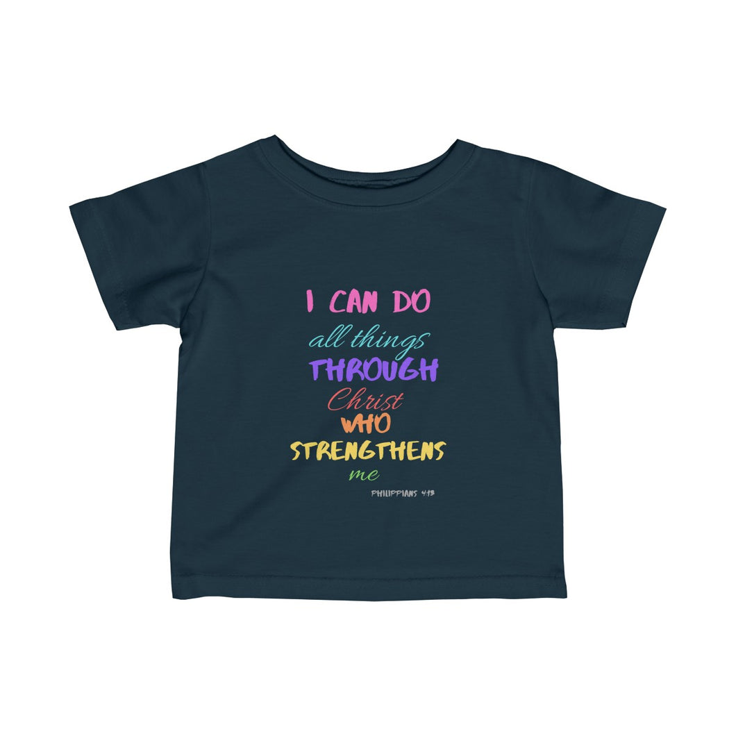 Infant Strength Tee Pink Multi Print