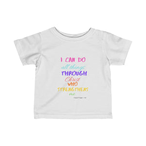 Infant Strength Tee Pink Multi Print