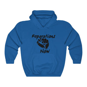 REPARATIONS NOW hooded sweatshirt