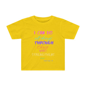 Toddler Strength Tee Pink Multi Print
