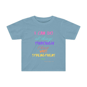 Toddler Strength Tee Pink Multi Print